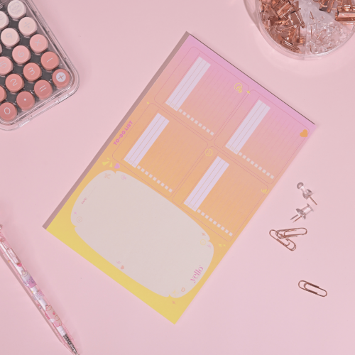 Yello Skincare 2026 Notepad To-Do List