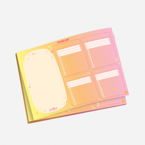 Yello Skincare 2026 Notepad To-Do List